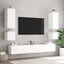 væghængt tv-bord med LED-lys 100x35x41 hvid