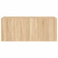 væghængt tv-bord med LED-lys 100x35x41 cm sonoma-eg