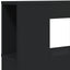 sengegavl med LED-lys 160x18,5x103,5 cm konstrueret træ sort