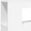 sengegavl med LED-lys 180x18,5x103,5 cm konstrueret træ hvid