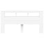 sengegavl med LED-lys 200x18,5x103,5 cm konstrueret træ hvid