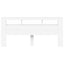 sengegavl med LED-lys 220x18,5x103,5 cm konstrueret træ hvid
