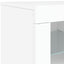 skænk med LED-lys 181,5x37x67 cm hvid