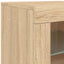 skænk med LED-lys 202x37x67 cm sonoma-eg