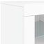 skænk med LED-lys 283x37x67 cm hvid