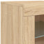 skænk med LED-lys 162x37x67 cm sonoma-eg