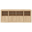 skænk med LED-lys 163x37x67 cm sonoma-eg