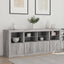 skænk med LED-lys 163x37x67 cm grå sonoma-eg