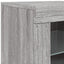 skænk med LED-lys 142,5x37x67 cm grå sonoma-eg