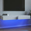 tv-borde 2 stk. med LED-lys 60x35x15,5 cm hvid