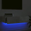 tv-bord med LED-lys 60x35x15,5 cm betongrå