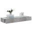 tv-borde med LED-lys 2 stk. 60x35x15,5 cm betongrå