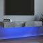tv-borde med LED-lys 2 stk. 60x35x15,5 cm betongrå