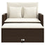 2-personers havesofa med hynder polyrattan brun