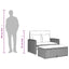 2-personers havesofa med hynder polyrattan beige