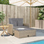2-personers havesofa med hynder polyrattan beige