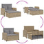 2-personers havesofa med hynder polyrattan beige