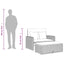 2-personers havesofa med hynder polyrattan og akacietræ beige