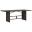 havebord med glastop 190x80x74 cm polyrattan brun