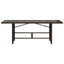 havebord med glastop 190x80x74 cm polyrattan brun