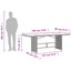 havebord med glastop 190x80x74 cm polyrattan grå