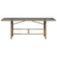 havebord med glastop 190x80x74 cm polyrattan beige