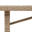 havebord med glastop 190x80x74 cm polyrattan beige