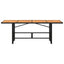 havebord med top i akacietræ 190x80x74 cm polyrattan sort