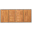 havebord med top i akacietræ 190x80x74 cm polyrattan sort