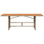 havebord med top i akacietræ 190x80x74 cm polyrattan beige