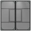 havebord med glastop 80x80x75 cm polyrattan sort