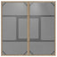 havebord med glastop 80x80x75 cm polyrattan beige