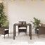 havebord med glastop 90x90x75 cm polyrattan brun
