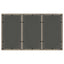 havebord med glastop 150x90x75 cm polyrattan grå