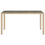 havebord med glastop 150x90x75 cm polyrattan beige