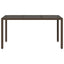 havebord med glastop 150x90x75 cm polyrattan brun