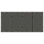 havebord med glastop 150x90x75 cm polyrattan sort
