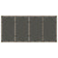 havebord med glastop 190x90x75 cm polyrattan grå