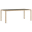havebord med glastop 190x90x75 cm polyrattan beige