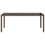 havebord med glastop 190x90x75 cm polyrattan brun