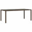 havebord med glastop 190x90x75 cm polyrattan brun