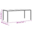 havebord med glastop 190x90x75 cm polyrattan brun
