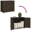 opbevaringsskab til haven 83x45x76 cm polyrattan brun