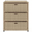 opbevaringsskab til haven 55x59x69 cm polyrattan beige