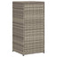 opbevaringsskab til haven 55x55x111 cm polyrattan grå
