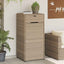 opbevaringsskab til haven 55x55x111 cm polyrattan beige