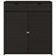opbevaringsskab til haven 105x55x113 cm polyrattan sort