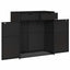 opbevaringsskab til haven 105x55x113 cm polyrattan sort