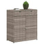 opbevaringsskab til haven 105x55x113 cm polyrattan grå