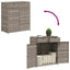 opbevaringsskab til haven 105x55x113 cm polyrattan grå